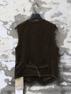 INTO THE EAST 25 Autumn/Winter Dark Moss Green V-Neck Corduroy Vest/Tapered Casual Pants ITE-E1DGAW032GR20VE-LV Vest
